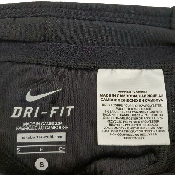 Nike Running Pants Womens Small Black Breathable Stretch Training Compression - Picture 10 of 13
